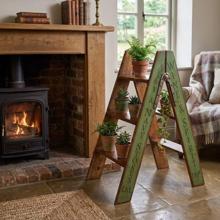 Three tier wooden step display