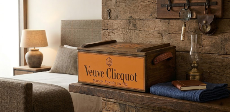 Box with leather handle